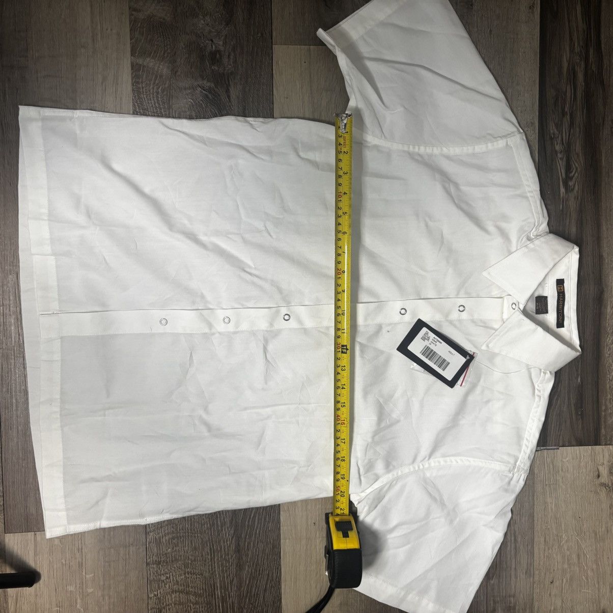 Harriton Harriton White Short Sleeve Button Down Casual Shirt Medium Size US M / EU 48-50 / 2 - 7 Thumbnail