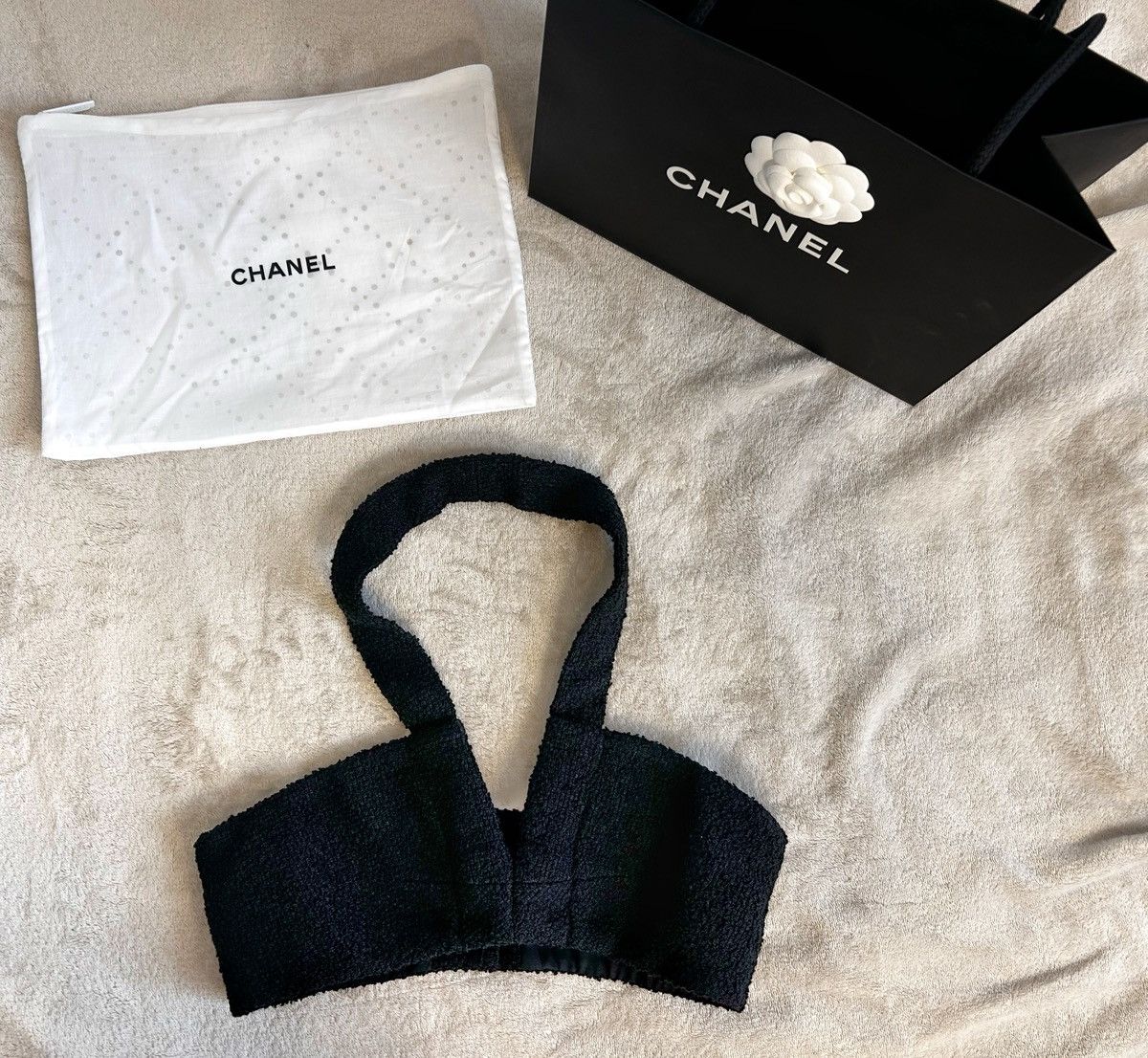 Chanel Chanel Tweed Cropped Halter Top - Black Size XS / US 0-2 / IT 36-38 - 5 Thumbnail