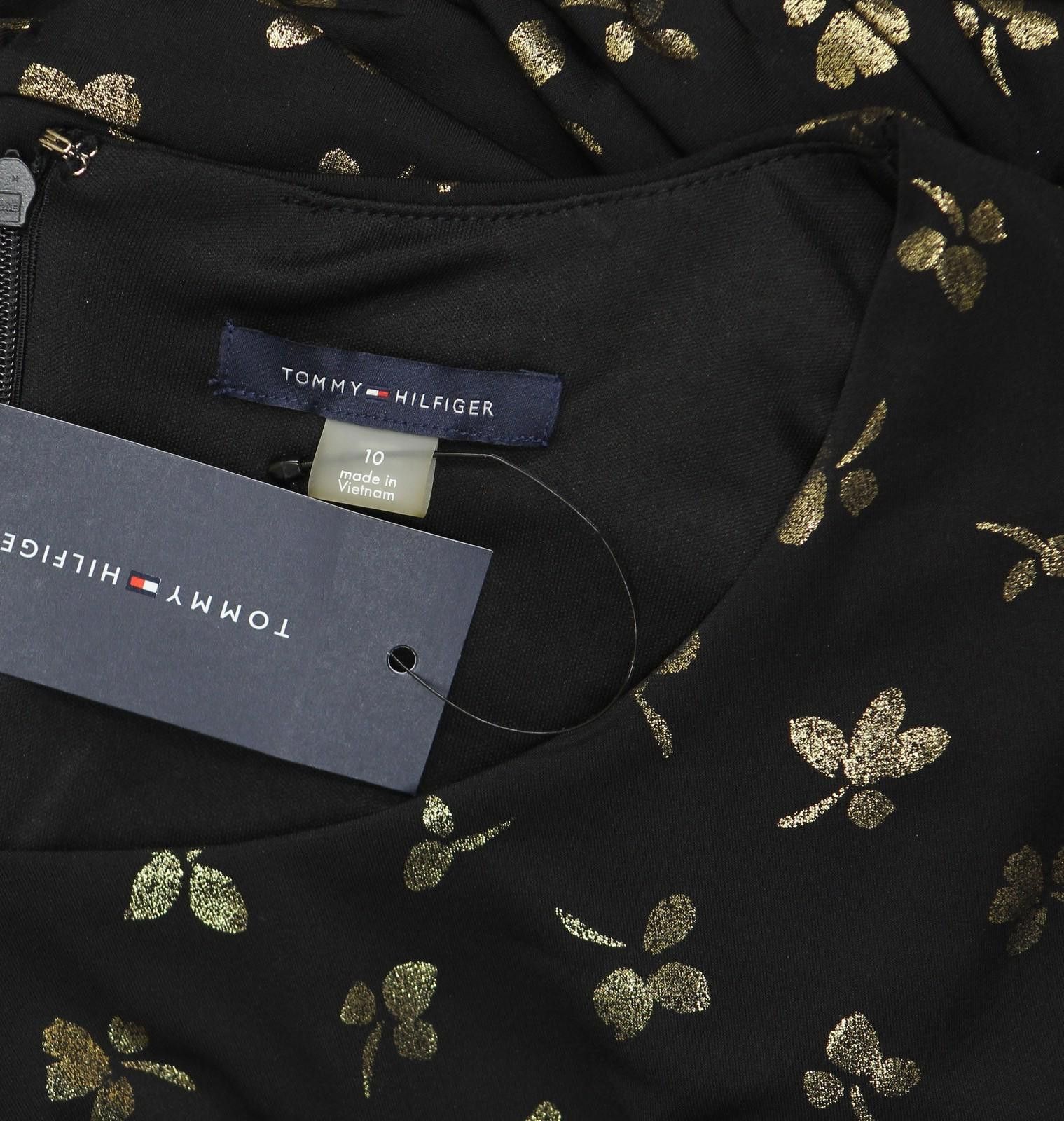 Tommy Hilfiger Nwt Tommy Hilfiger Tie Knit Fit Flare Dress Black / Gold 10 Size L / US 10 / IT 46 - 4 Thumbnail