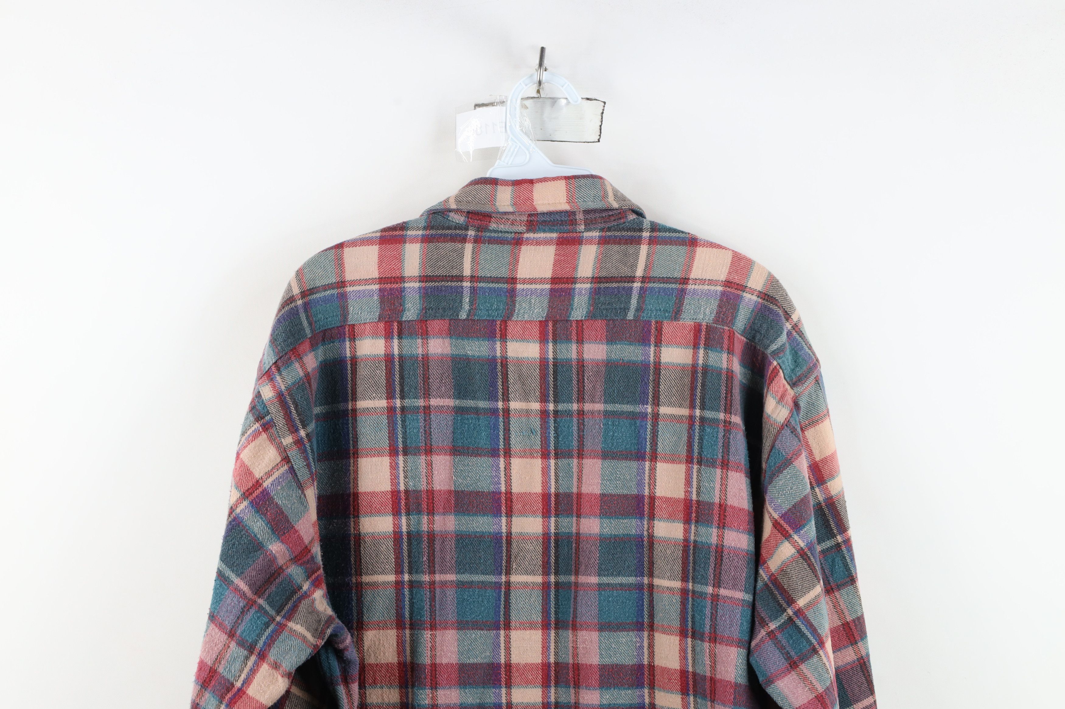 Vintage Vintage 90s Streetwear Heavyweight Button Shirt Plaid Size US XXL / EU 58 / 5 - 13 Thumbnail