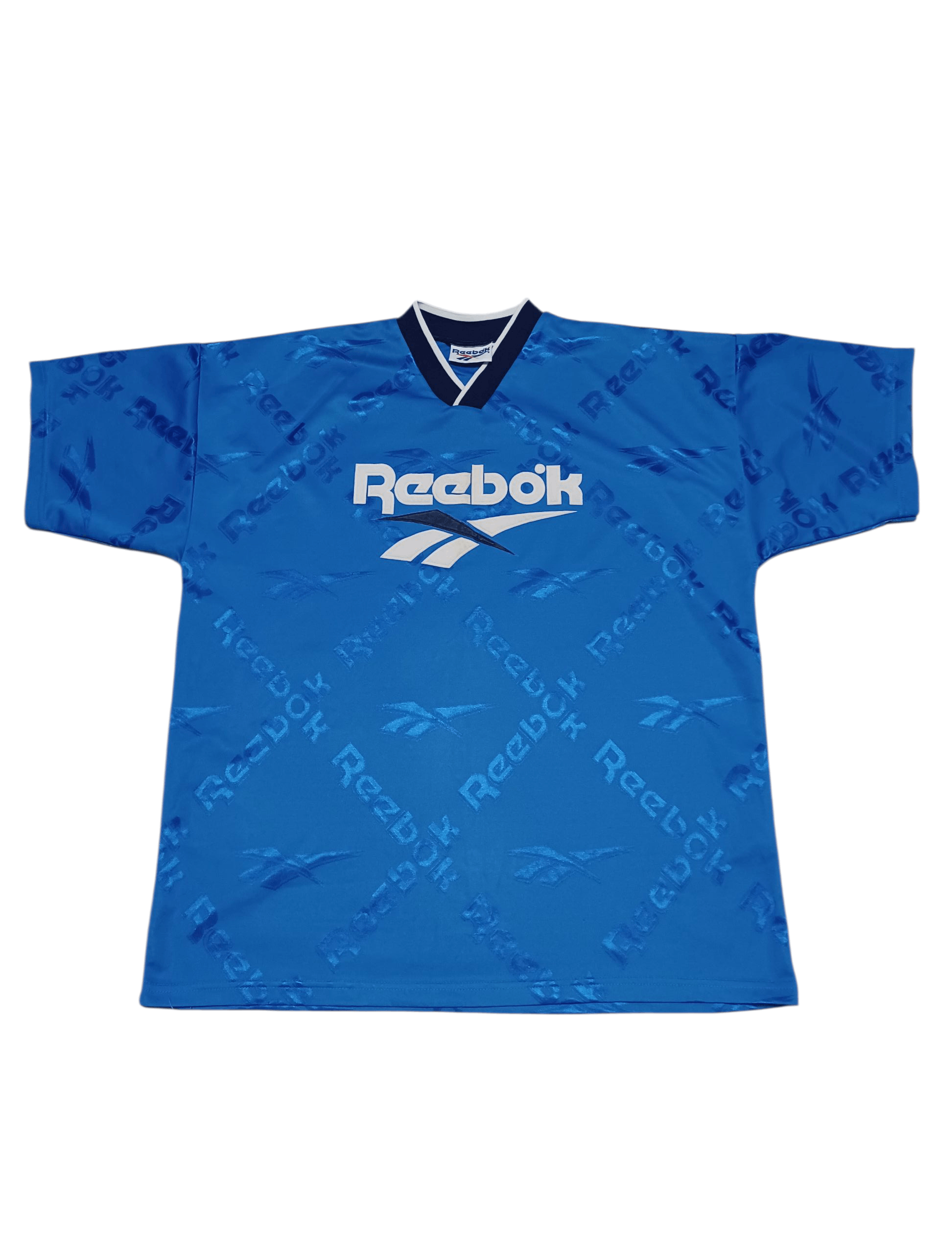 Reebok REEBOK VINTAGE 90S BIGLOGO MONOGRAM TEE SOCCER JERSEY Size US XL / EU 56 / 4 - 1 Thumbnail