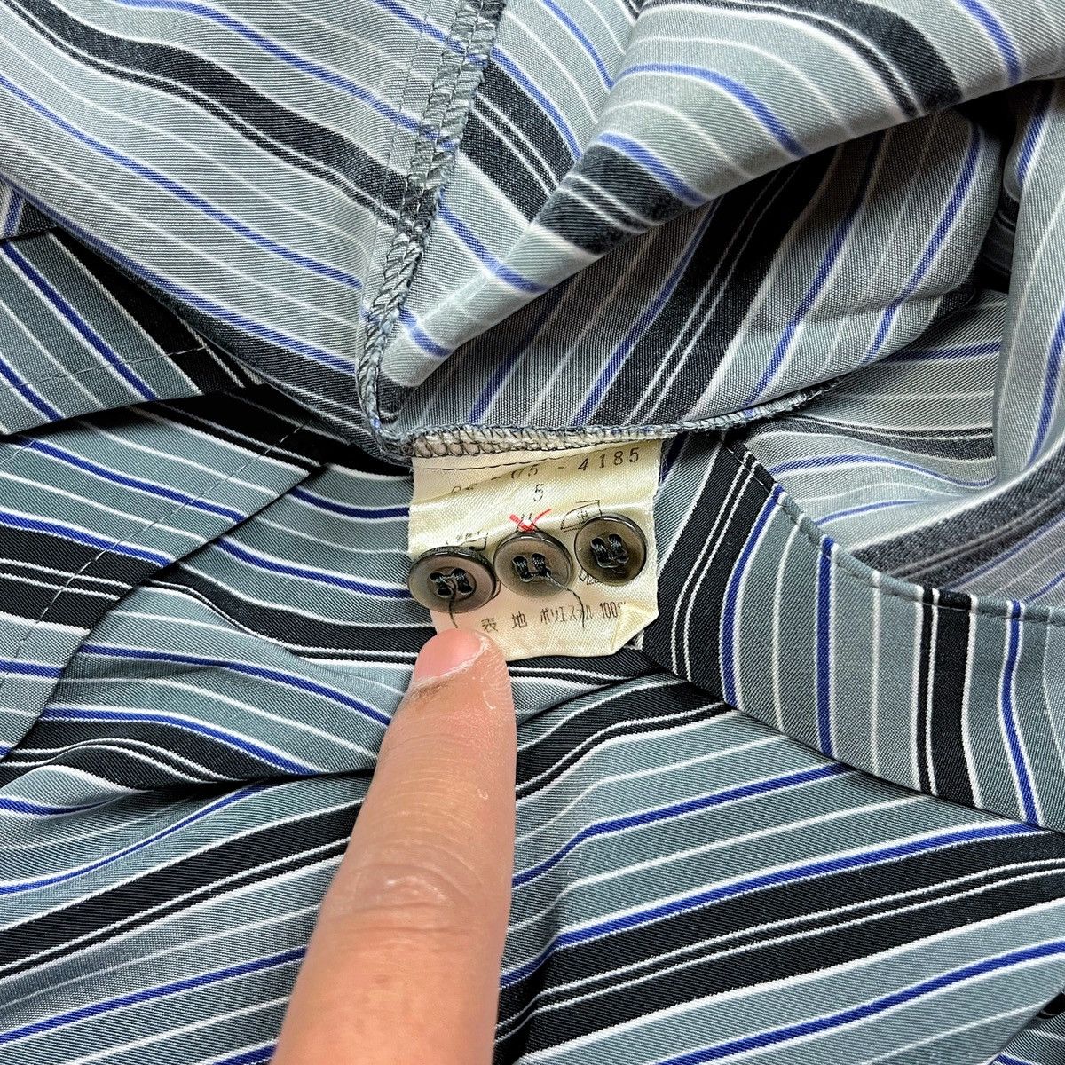 If Six Was Nine × Le Grande Bleu (L.G.B.) × Vintage Atelier Sab Vintage Striped Shirt Slim Fit Size US M / EU 48-50 / 2 - 8 Thumbnail