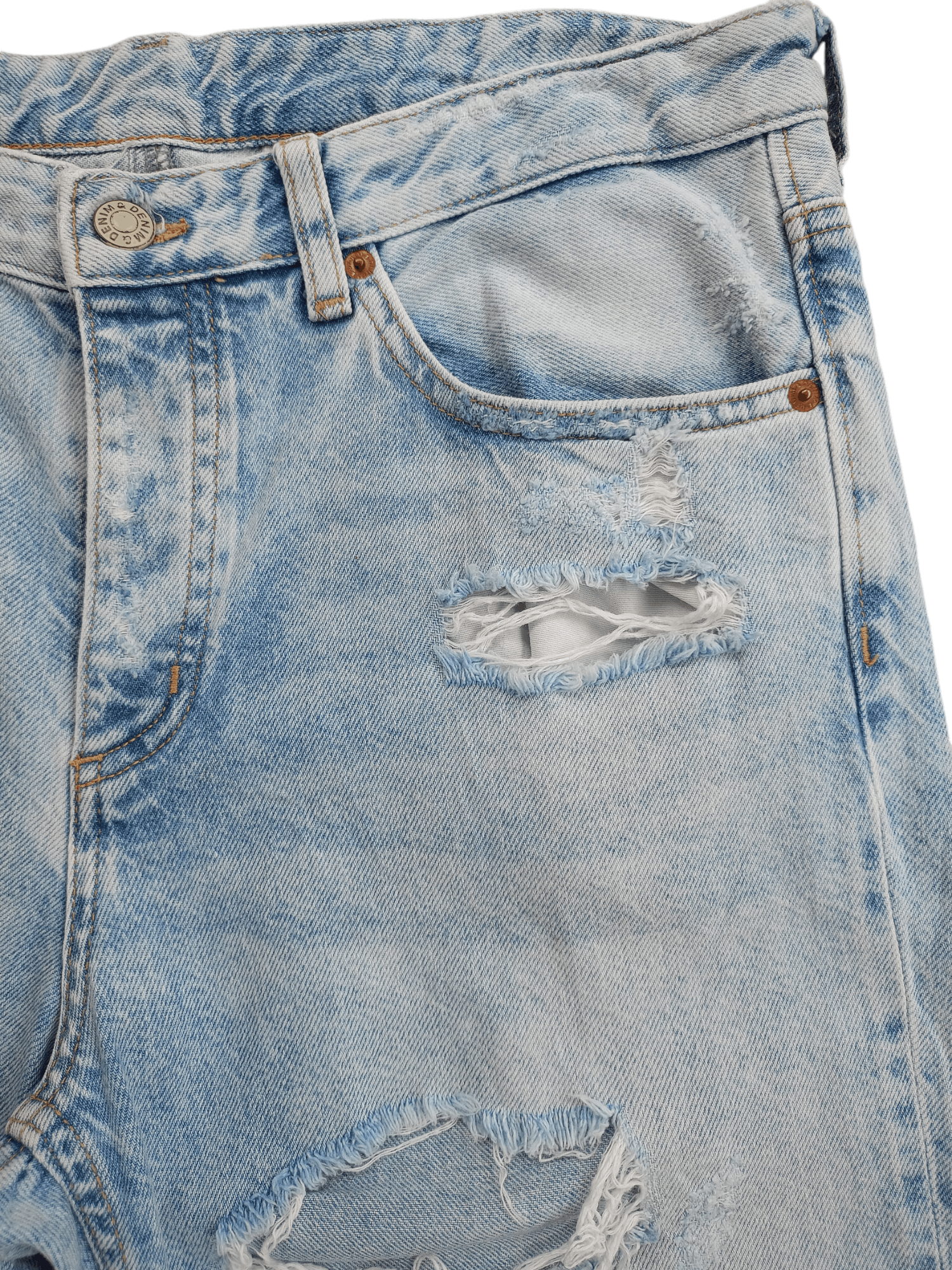 H&M & DENIM by H&M Boyfriend Distressed Streetwear Size 28" / US 6 / IT 42 - 4 Thumbnail