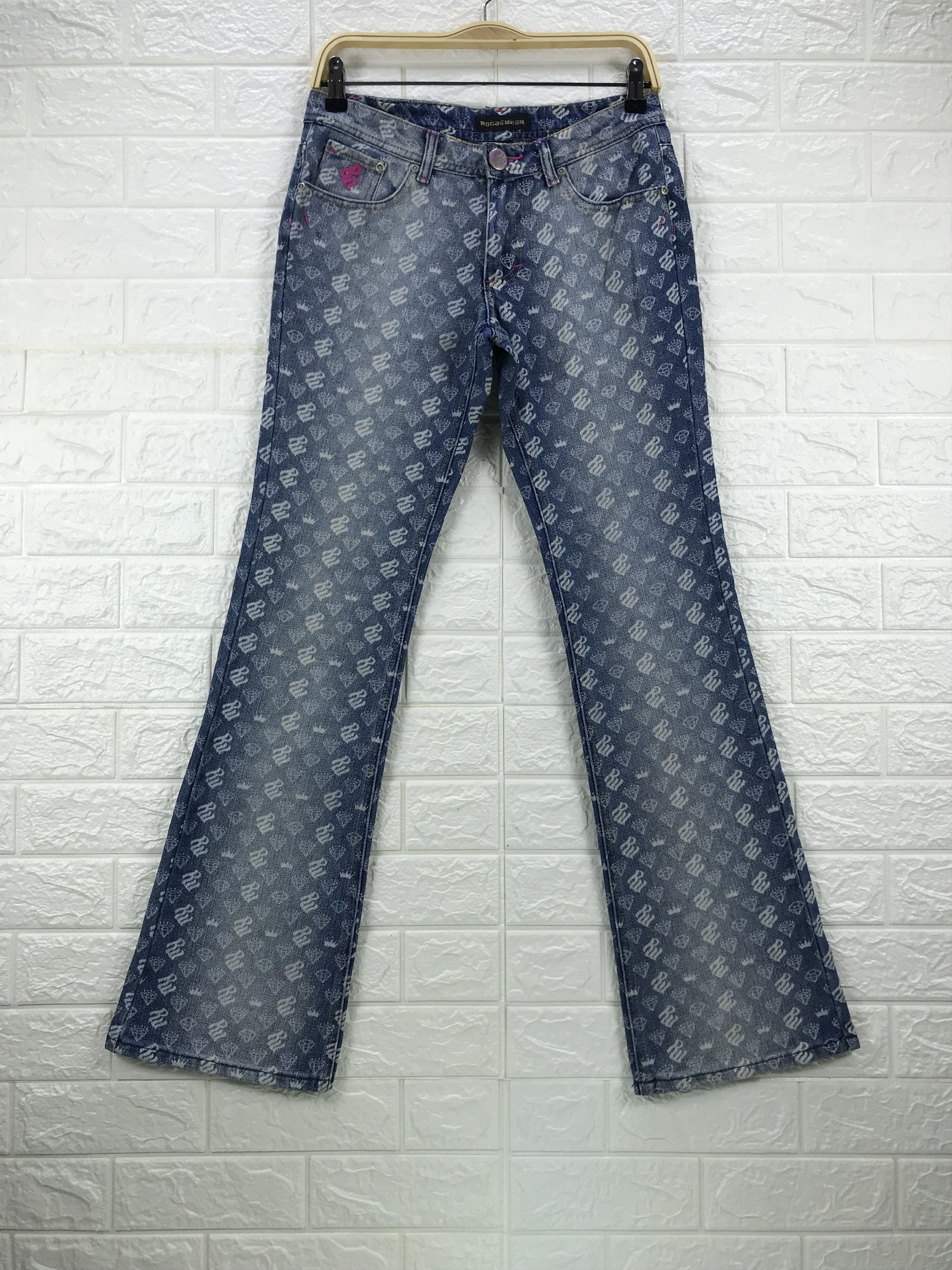 Rocawear Vintage Rocawear Monogram Bell Bottom Flare Jeans Size 29" - 1 Thumbnail