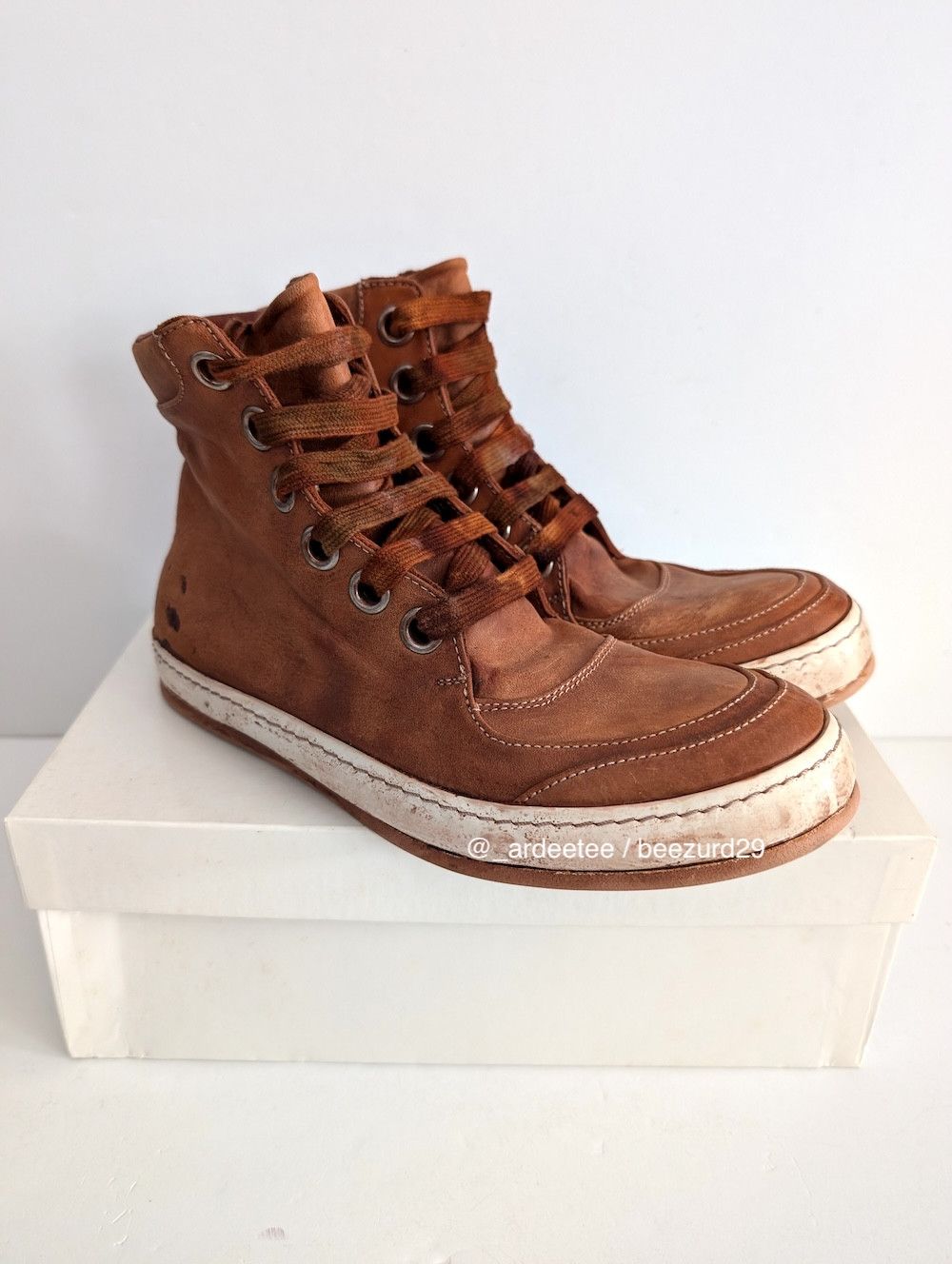 A Diciannoveventitre × A1923 *NEW* BURNT ORANGE CAVALLO SNEAKERS 