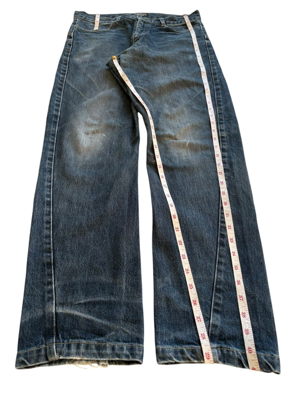 Japanese Brand × Number (N)ine Vintage Japanese Brand Mud Wash Spiral Leg Jeans Size US 32 / EU 48 - 13 Thumbnail