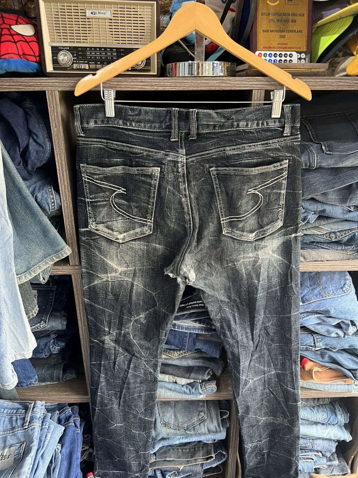 semanticdesign 🔥Rare Semantic Design Flared Distressed Denim Size US 35 - 11 Thumbnail