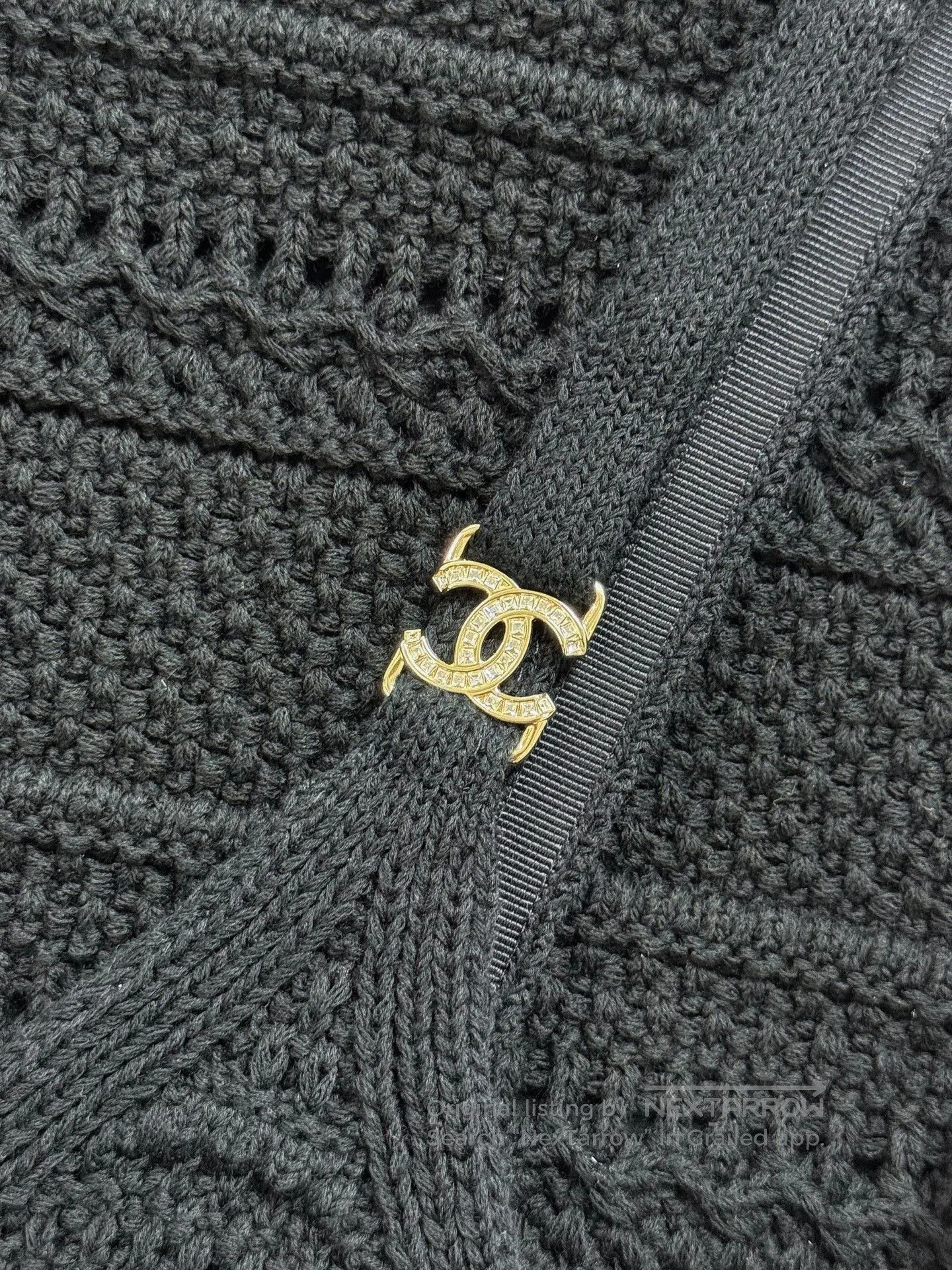 Chanel Chanel 21P Black Diamond Button Knit Dress. Size S / US 4 / IT 40 - 5 Thumbnail