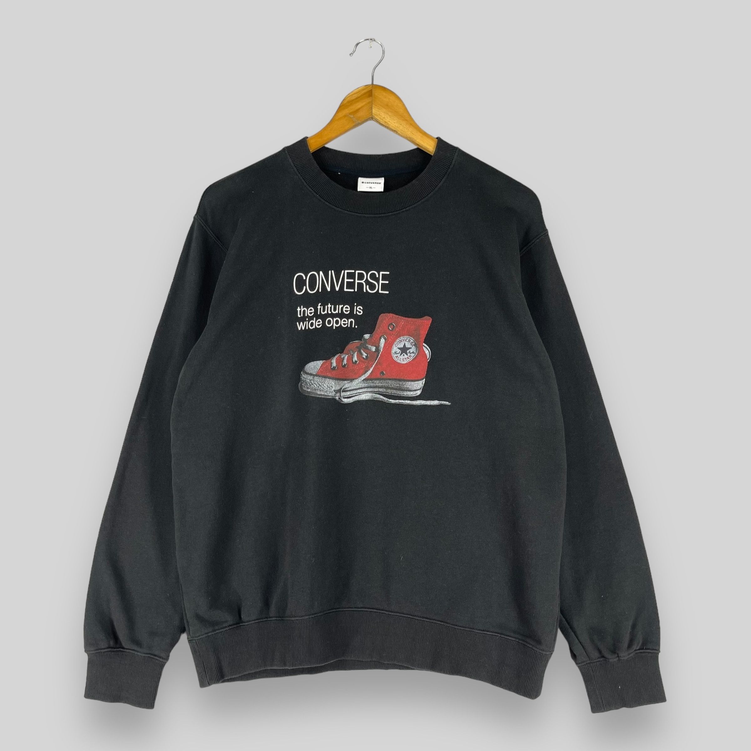 Converse × Vintage Vintage CONVERSE ALL STAR Spellout Printed Sweatshirt Size US M / EU 48-50 / 2 - 1 Thumbnail