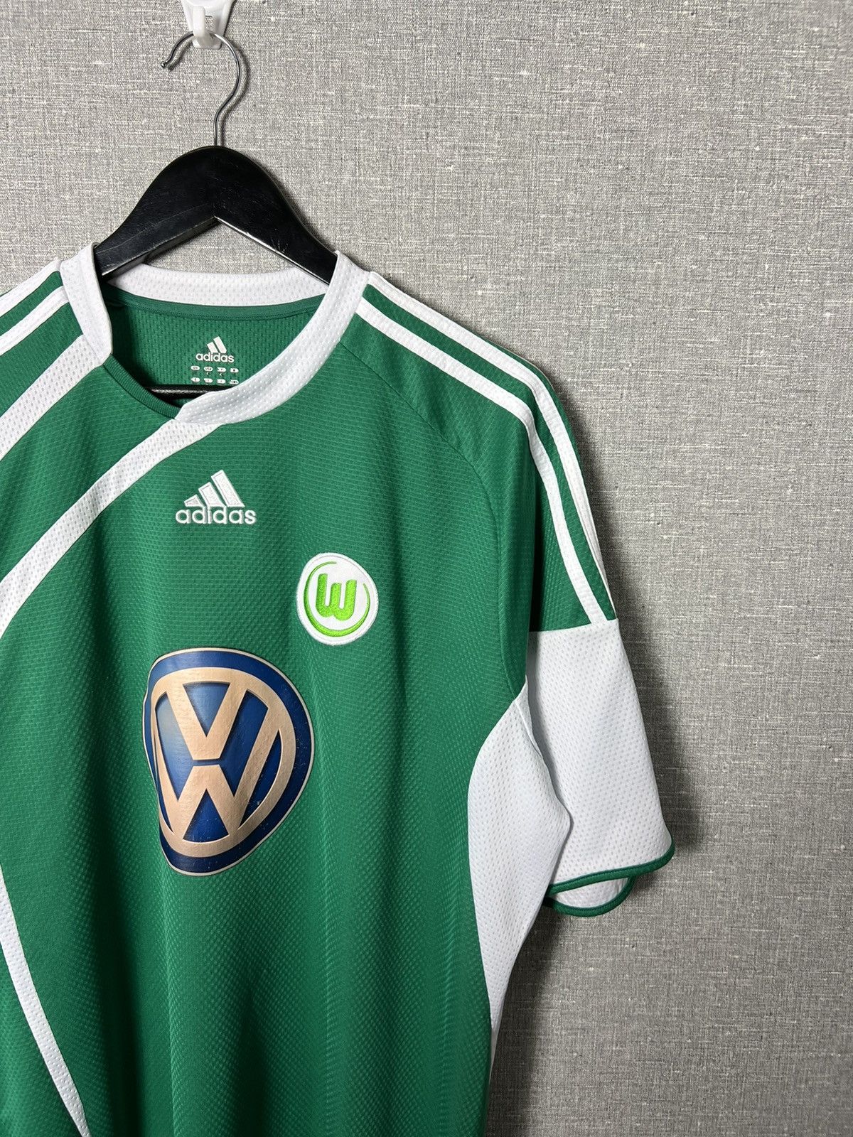 Adidas Rare Adidas Wolfsburg 2009 - 2010 Bundesliga VFL Away Jersey Size US XL / EU 56 / 4 - 4 Thumbnail