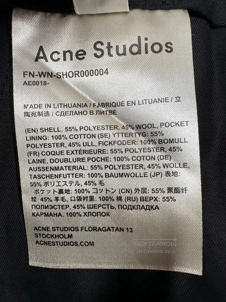 Acne Studios Acne Studios Black wool blend mid-thigh suit short pants Size 24" / US 00 / IT 34 - 7 Thumbnail