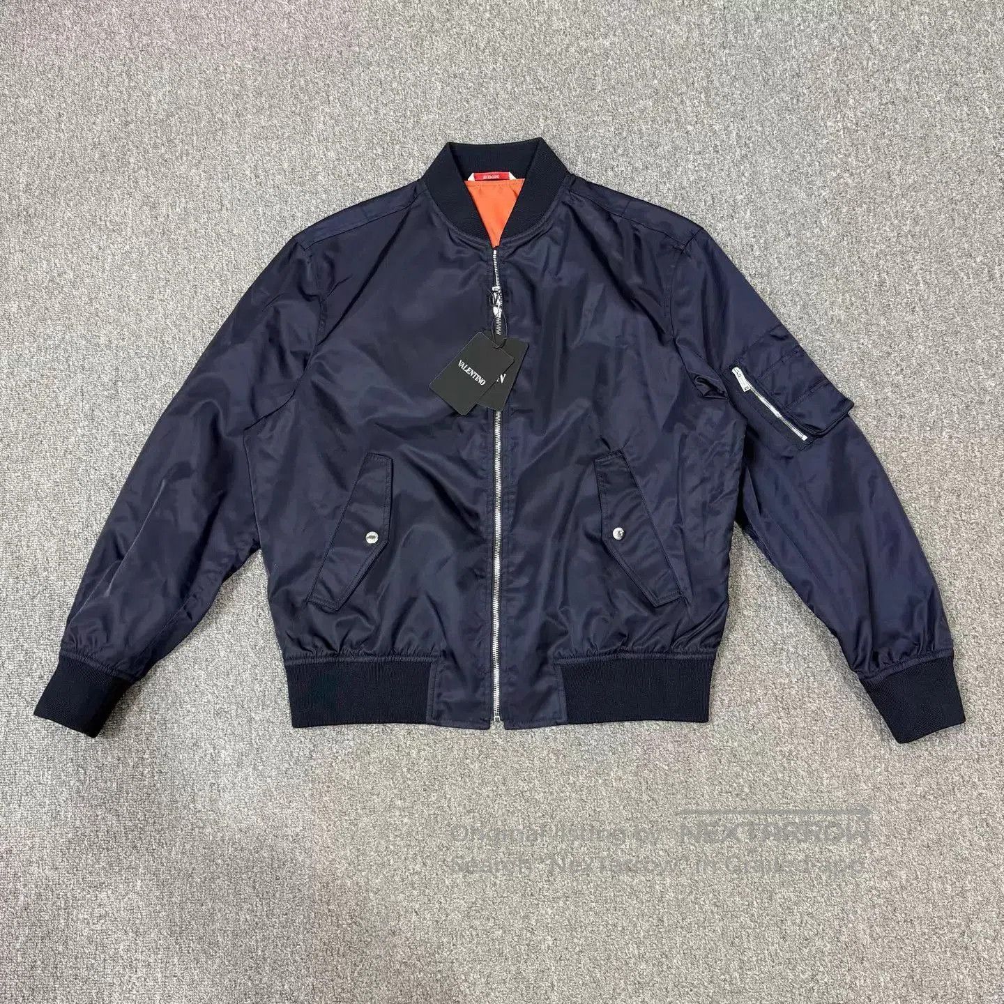 Valentino Blue Bomber Jacket with Zip Closure. Size US M / EU 48-50 / 2 - 1 Thumbnail
