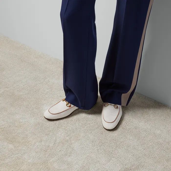 Gucci oc11z0226 Men's Gucci Jordaan Loafers in White Size US 9 / EU 42 - 2 Thumbnail