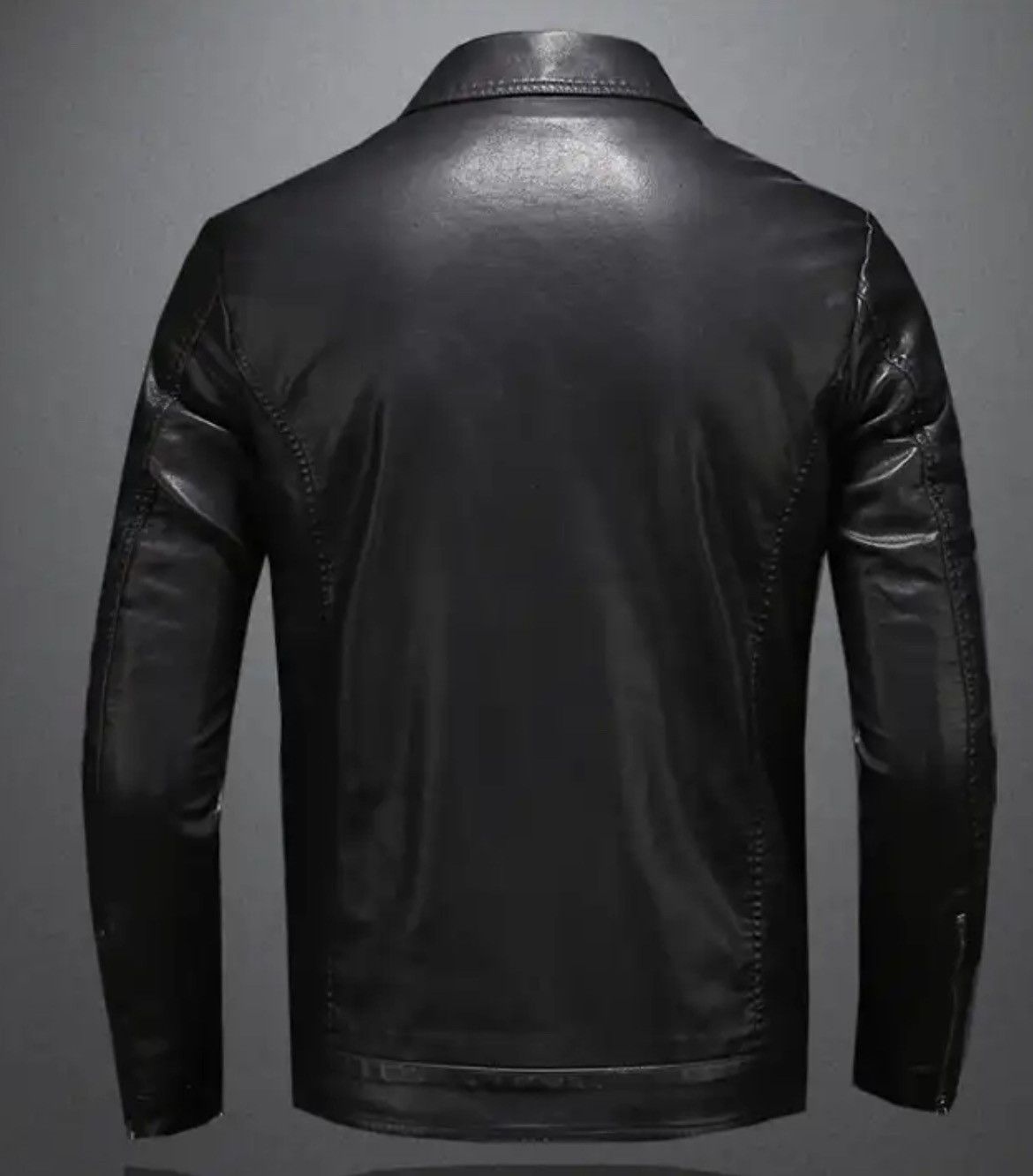 Japanese Brand Men’s Slim Fit Motorcycle Leather Jacket Size US M / EU 48-50 / 2 - 4 Thumbnail