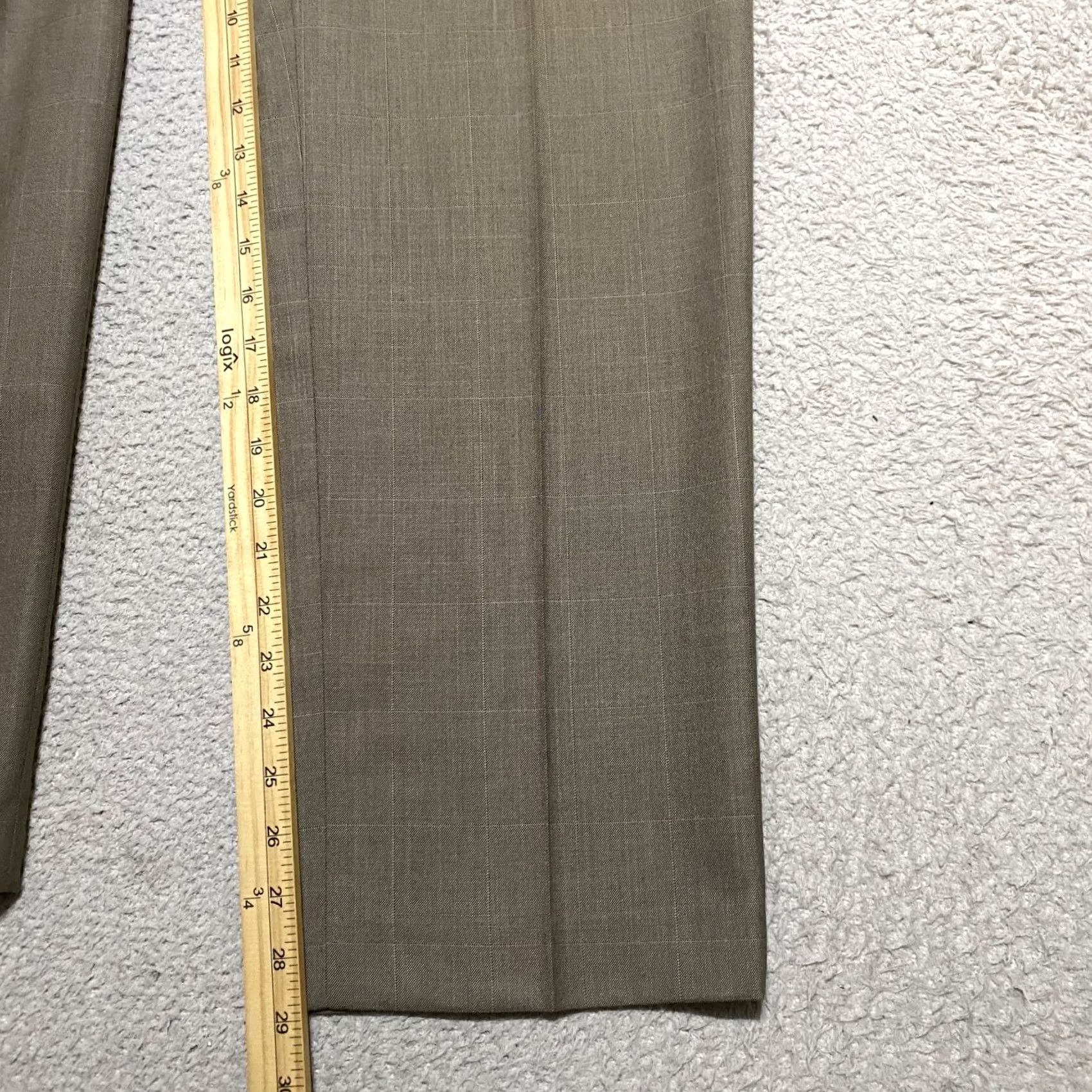 Calvin Klein Calvin Klein Pants Mens 36x29 Brown Flat Front Straight Dress Business Office Size US 36 / EU 52 - 5 Thumbnail
