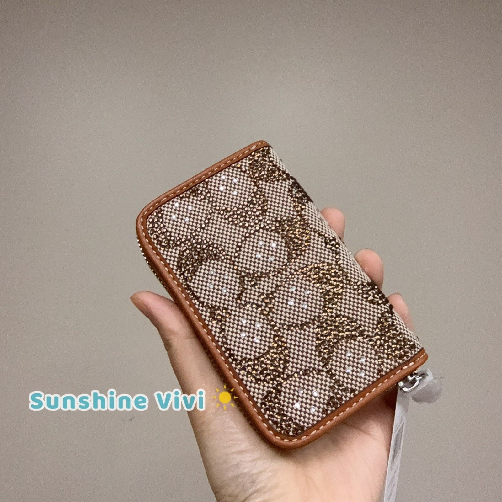 Coach NWT Coach Essential Small Zip Around Crystal Wallet CX244 Size ONE SIZE - 1 Thumbnail