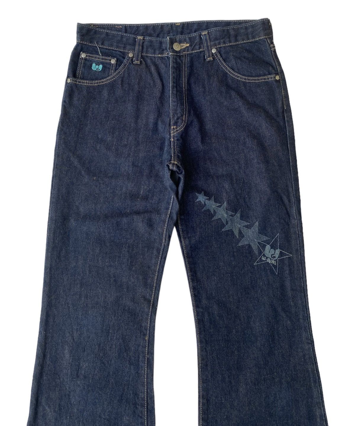 If Six Was Nine × Undercover FLARED🔥WRANGLER BELL BOTTOM W-GIRL FLARE DENIM JEANS Size US 30 / EU 46 - 2 Thumbnail