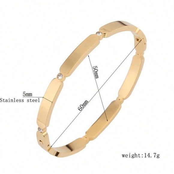 Other Women Gold Versatile Square Shaped, Stainless Steel Bracelet Size ONE SIZE - 3 Thumbnail