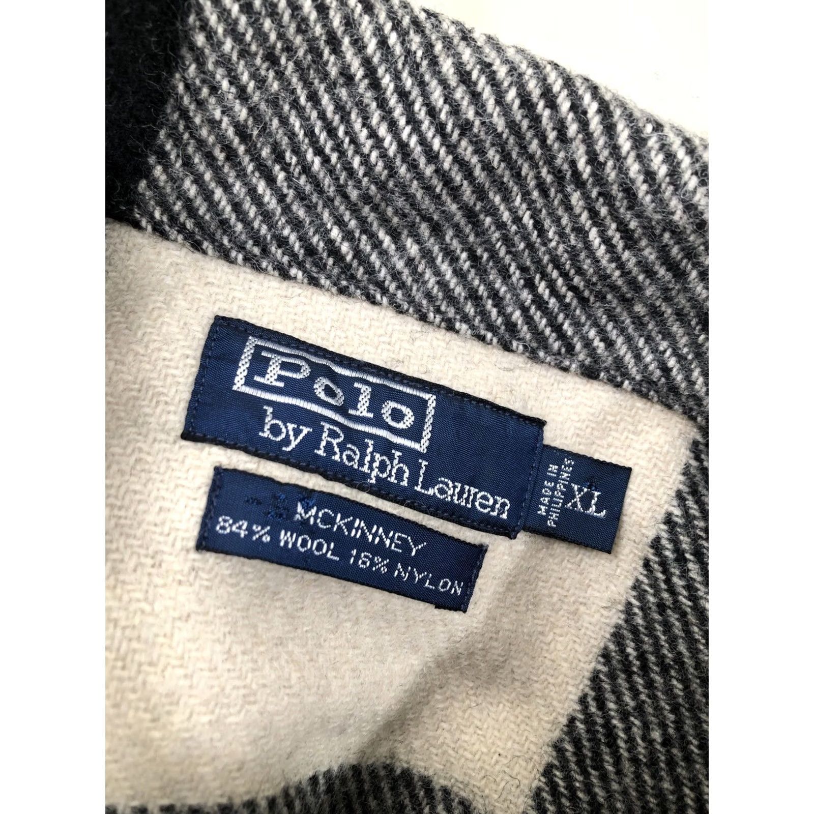 Polo Ralph Lauren POLO / RALPH LAUREN Shirt Jacket MCKINNEY Wool Blend Flannel XL 2X 3X Men Black Beige Size US XL / EU 56 / 4 - 5 Thumbnail
