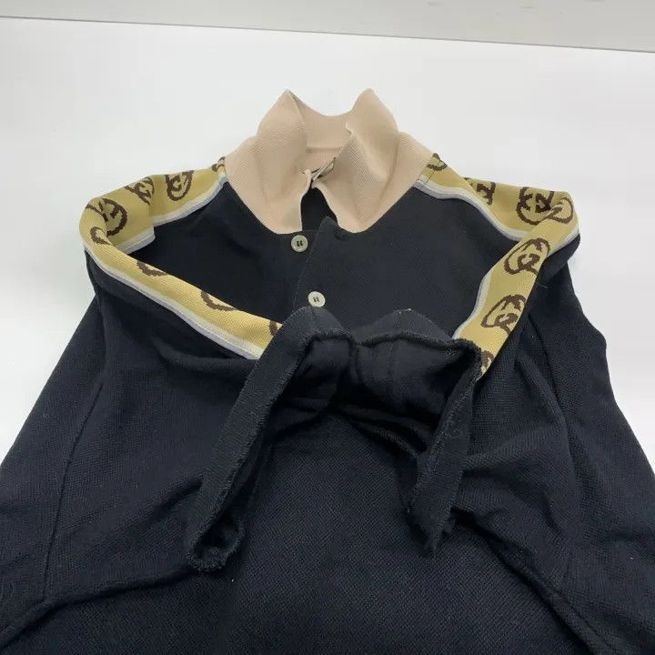 Gucci Gucci Gucci Black Double G Striped Polo Shirt -2506 Size US XL / EU 56 / 4 - 7 Thumbnail