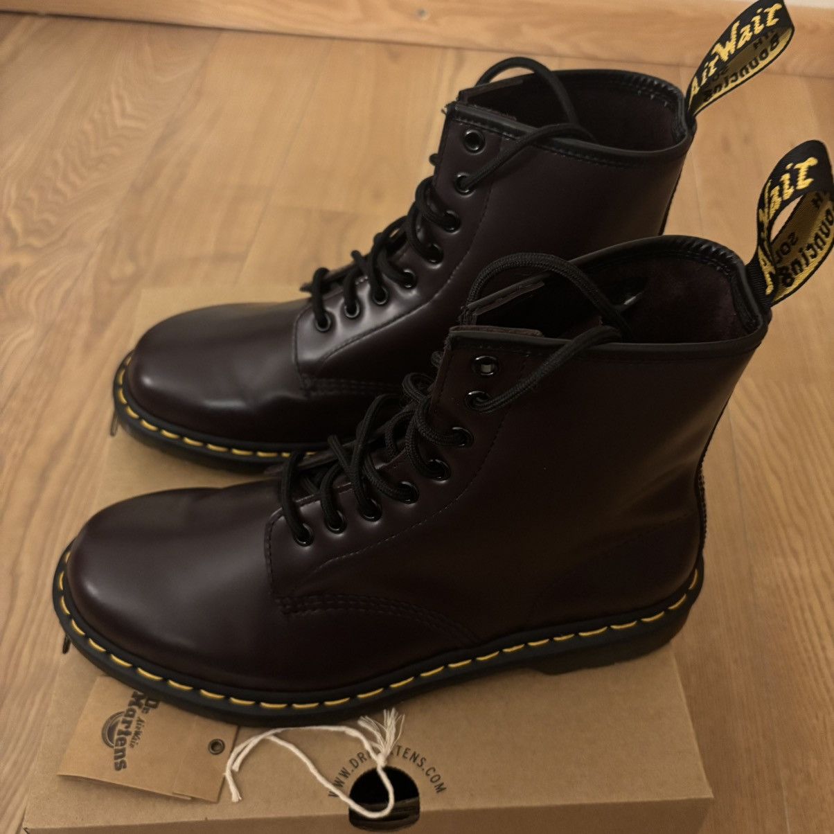 Dr. Martens Dr.Martens burgundy high leather boots Size US 9 / EU 42 - 4 Thumbnail