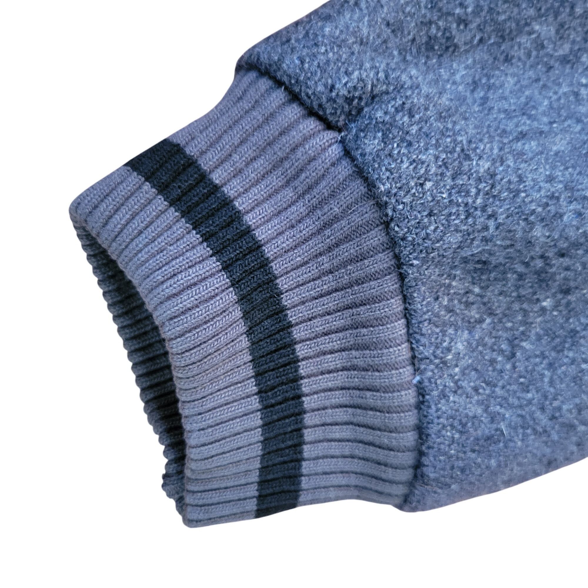 Vintage Mid West Garment L Wool Blend Charcoal Gray Bomber Jacket Em Size US L / EU 52-54 / 3 - 10 Thumbnail