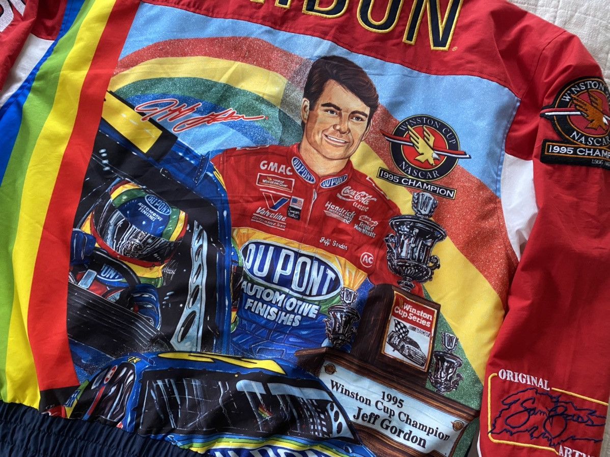 NASCAR × Vintage 1995 Jeff Gordon big graphic jacket Xl Size US XL / EU 56 / 4 - 3 Thumbnail