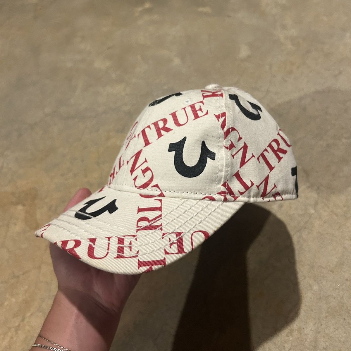True Religion Vintage True Religion Horseshoe Monogram All Over Print Hat Size ONE SIZE - 3 Thumbnail