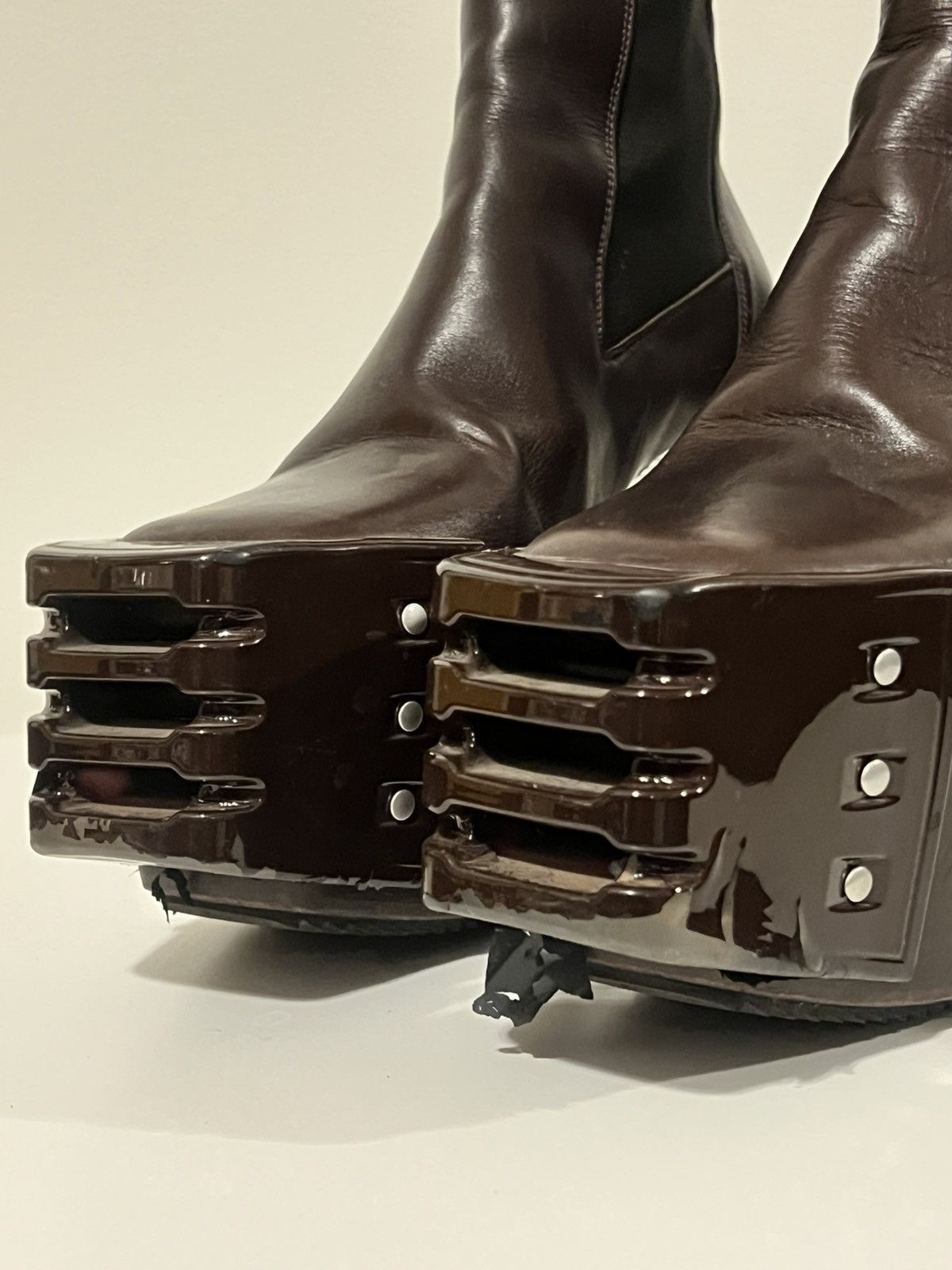 Rick Owens Rick Owens Luxor Oxblood Kiss Heels sz 43’5 Size US 10.5 / EU 43-44 - 5 Thumbnail