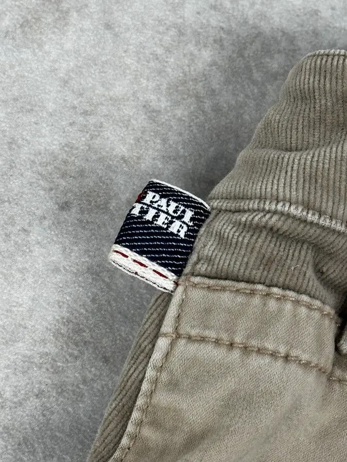 Jean Paul Gaultier 2000s Jean Paul Gaultier Beige Multi Pockets Cargo Aviator Velvet Pants Size US 30 / EU 46 - 10 Thumbnail