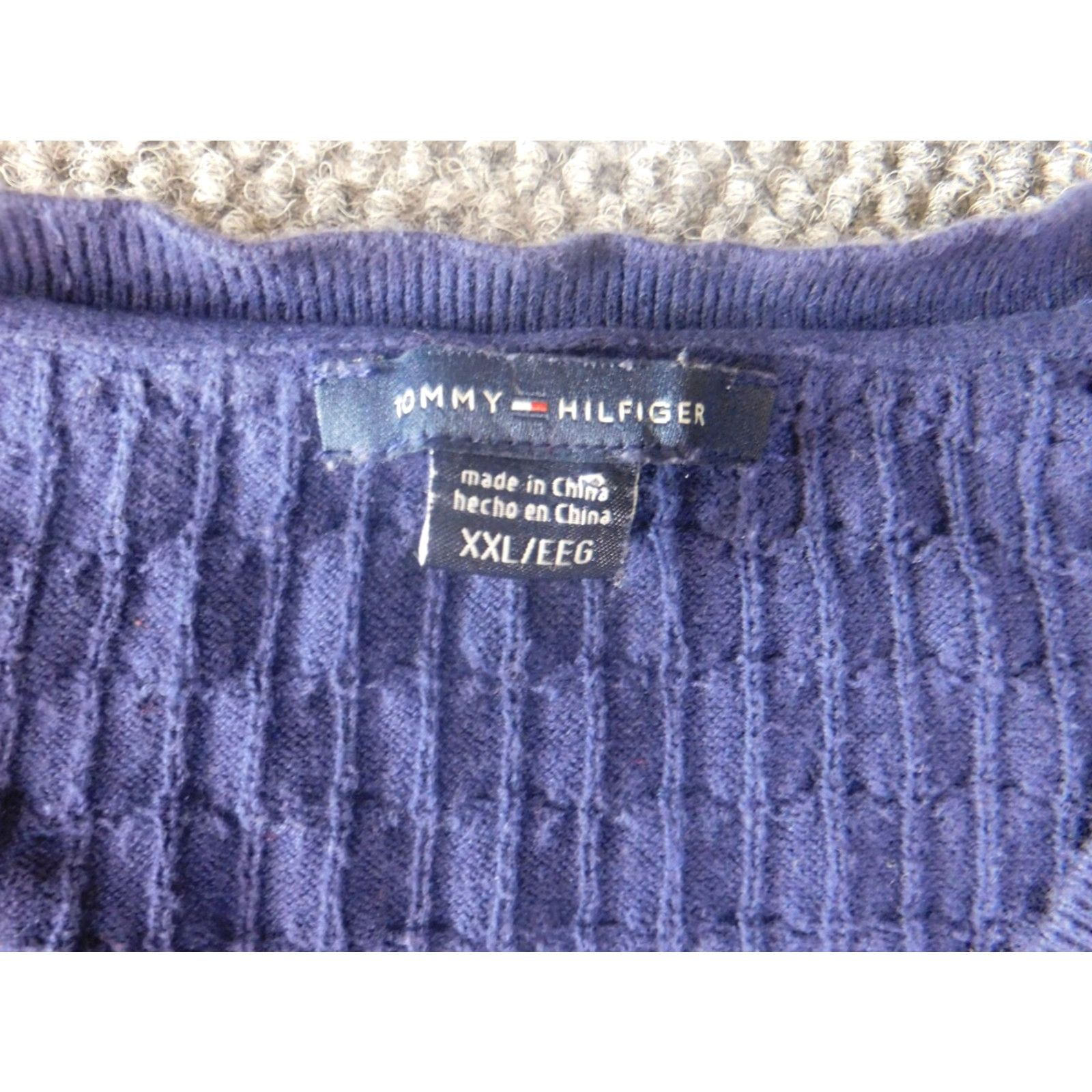 Tommy Hilfiger Tommy Hilfiger Womens Sweater 2XL XXL Blue pullover v-neck Classic casual Size M / US 6-8 / IT 42-44 - 5 Thumbnail