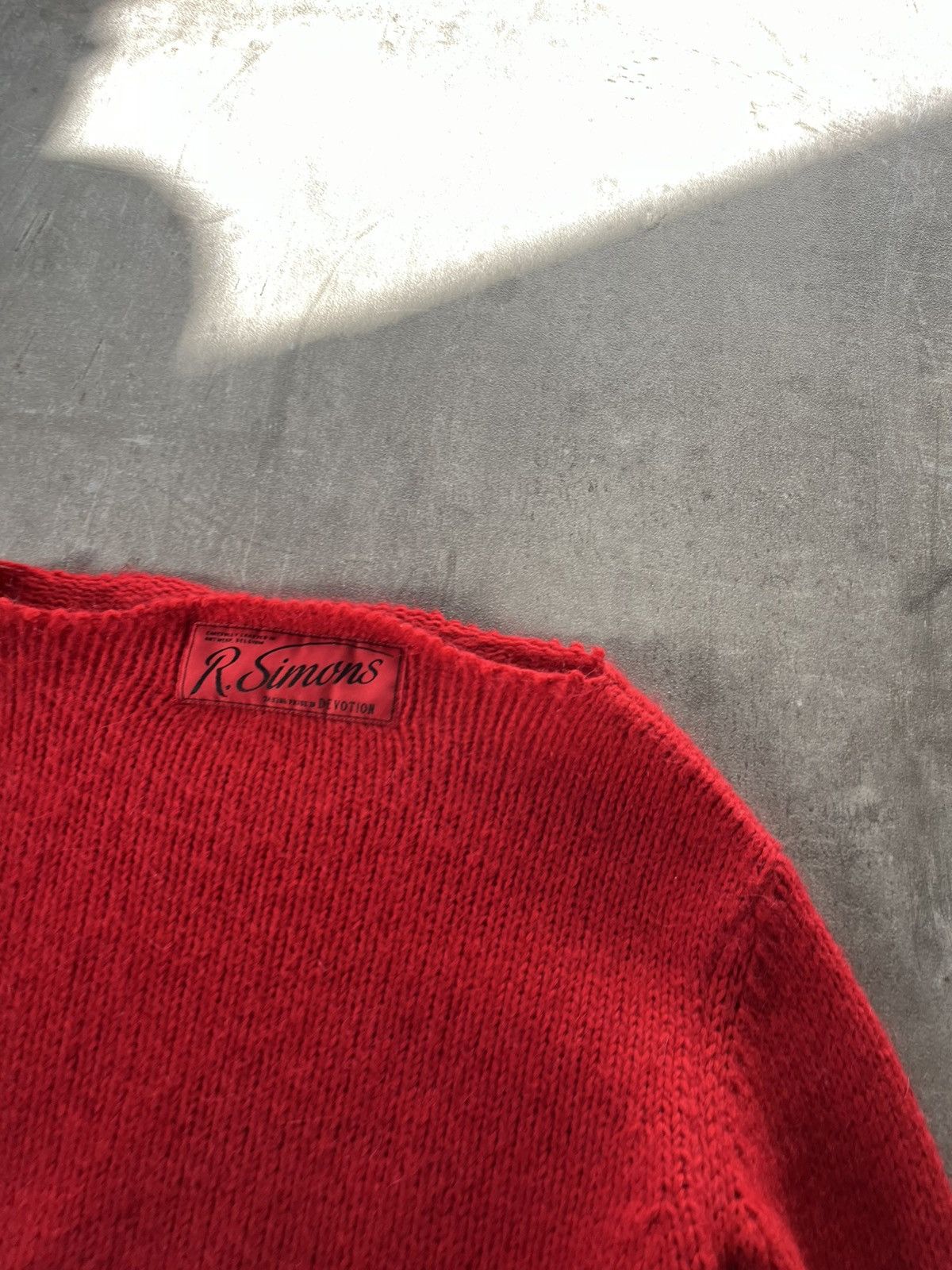 Raf Simons Raf Simons A/W 21 red wool mohair sweater rare Size US M / EU 48-50 / 2 - 5 Thumbnail