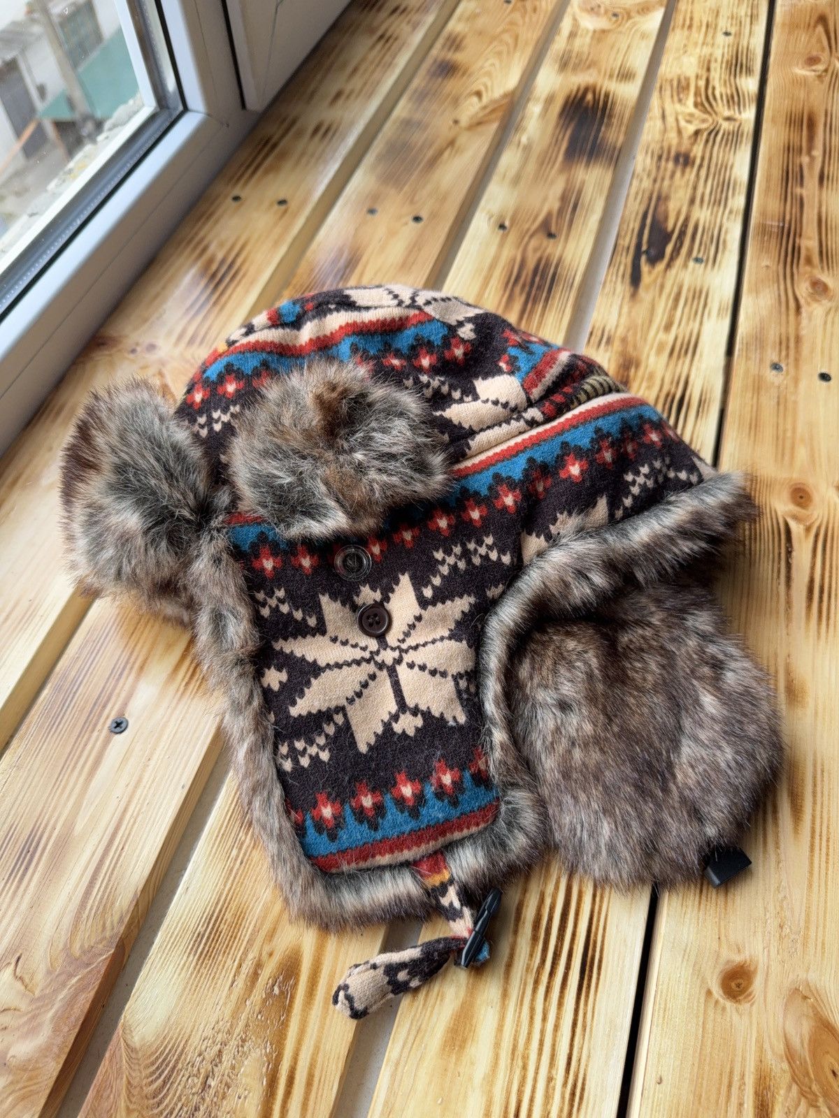 Le Grande Bleu (L.G.B.) Vintage Y2K Fuzzy Fur Ushanka Hat if six was nine LGB Style Size ONE SIZE - 5 Thumbnail