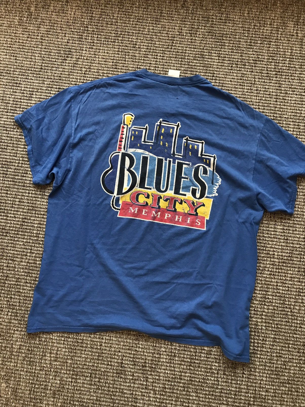 Vintage Vintage Tshirt Blues City Memphis Size US XL / EU 56 / 4 - 1 Thumbnail