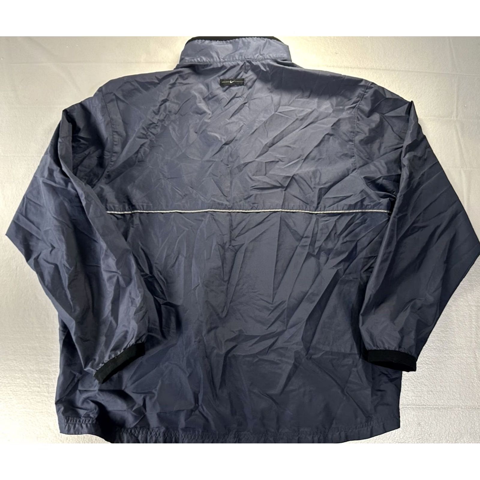 Nike VINTAGE Nike Anorak Jacket Mens Large Navy Y2K Swoosh Hooded Fleece Pullover Size US L / EU 52-54 / 3 - 2 Thumbnail