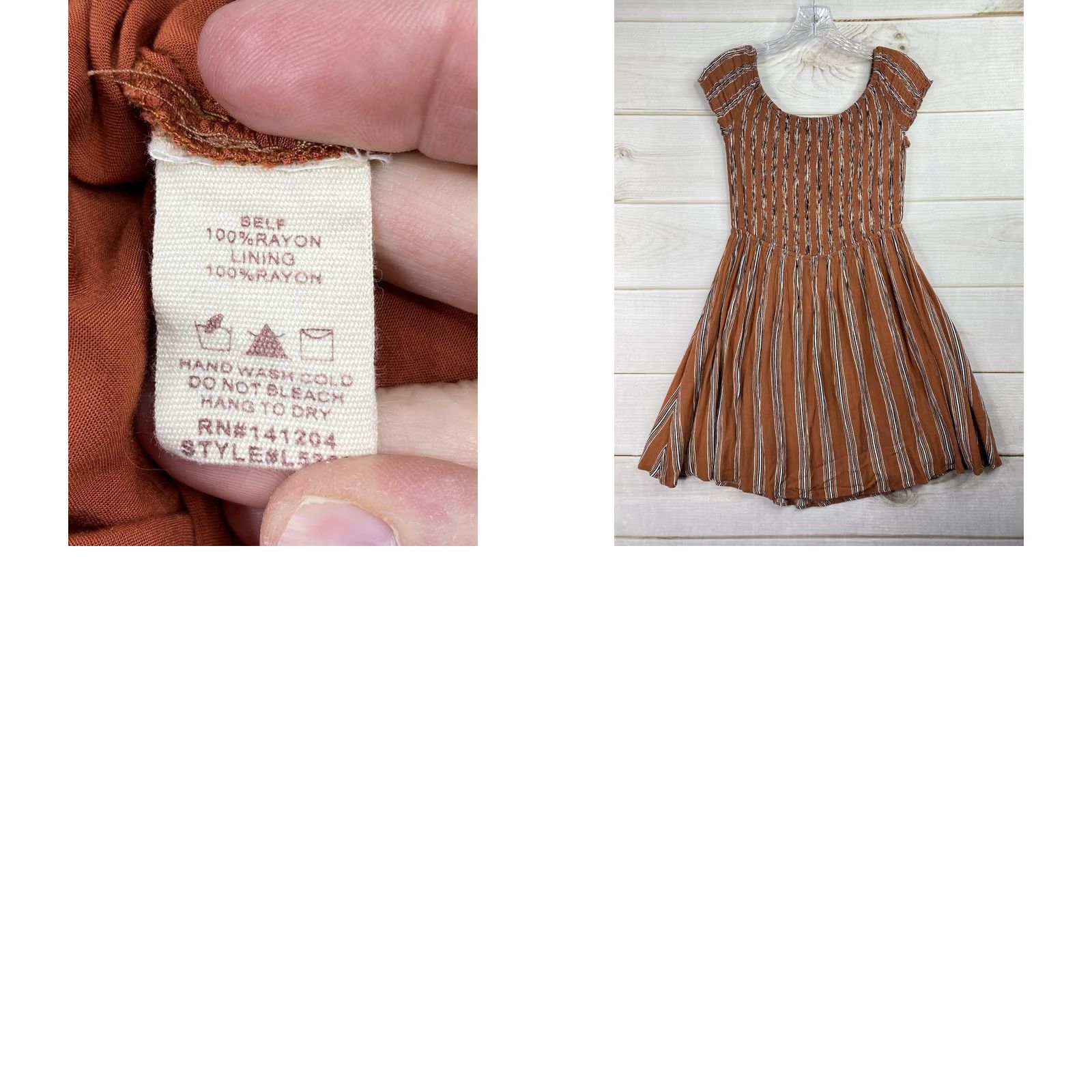 Vintage Hem & Thread Dress M Boho Chic Whimsy Festival Flowy On Off Shoulder Smocked Dress Size M / US 6-8 / IT 42-44 - 8 Thumbnail