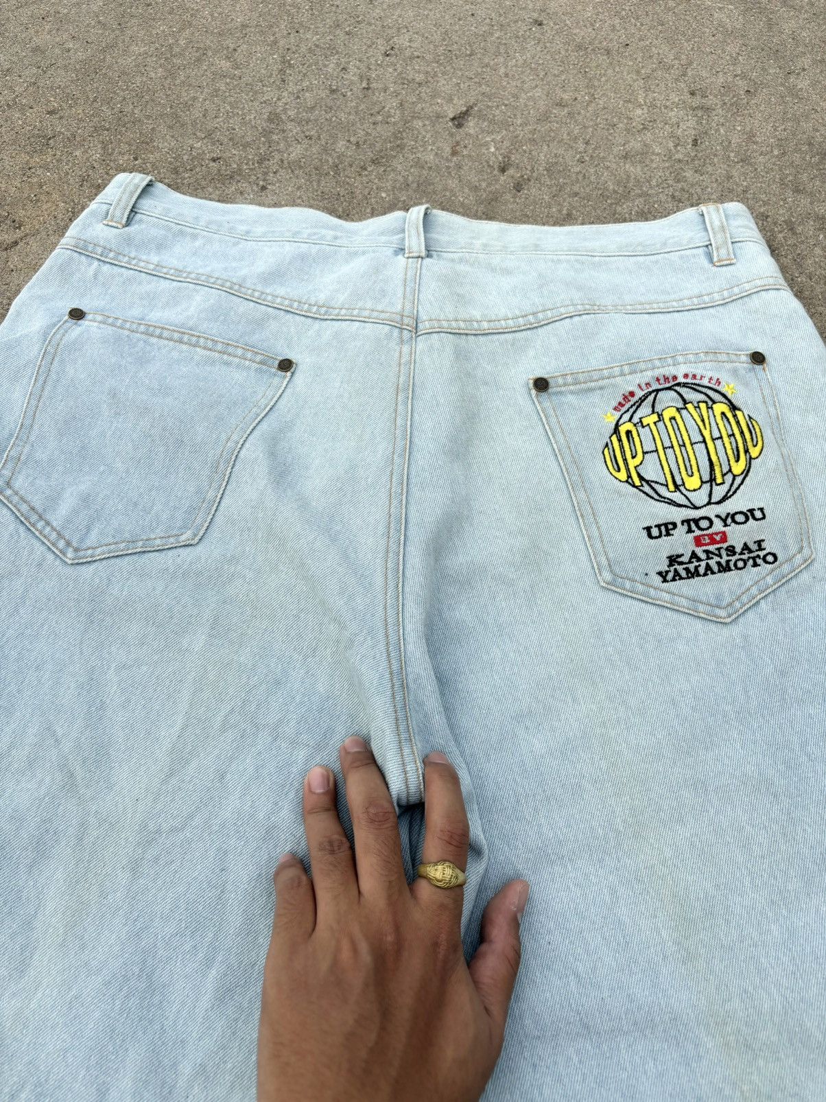 Kansai Yamamoto Rare Kansai Yamamoto Light Blue Jeans Size US 35 - 16 Thumbnail