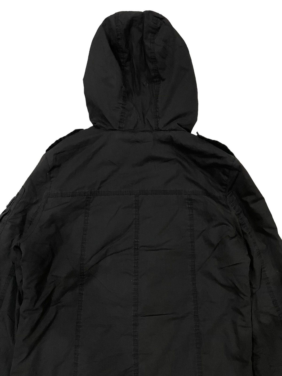 Japanese Brand × Vintage TRIBE Raccoon Fur Hooded Puffer Bondage Punk Jacket Size US M / EU 48-50 / 2 - 11 Thumbnail