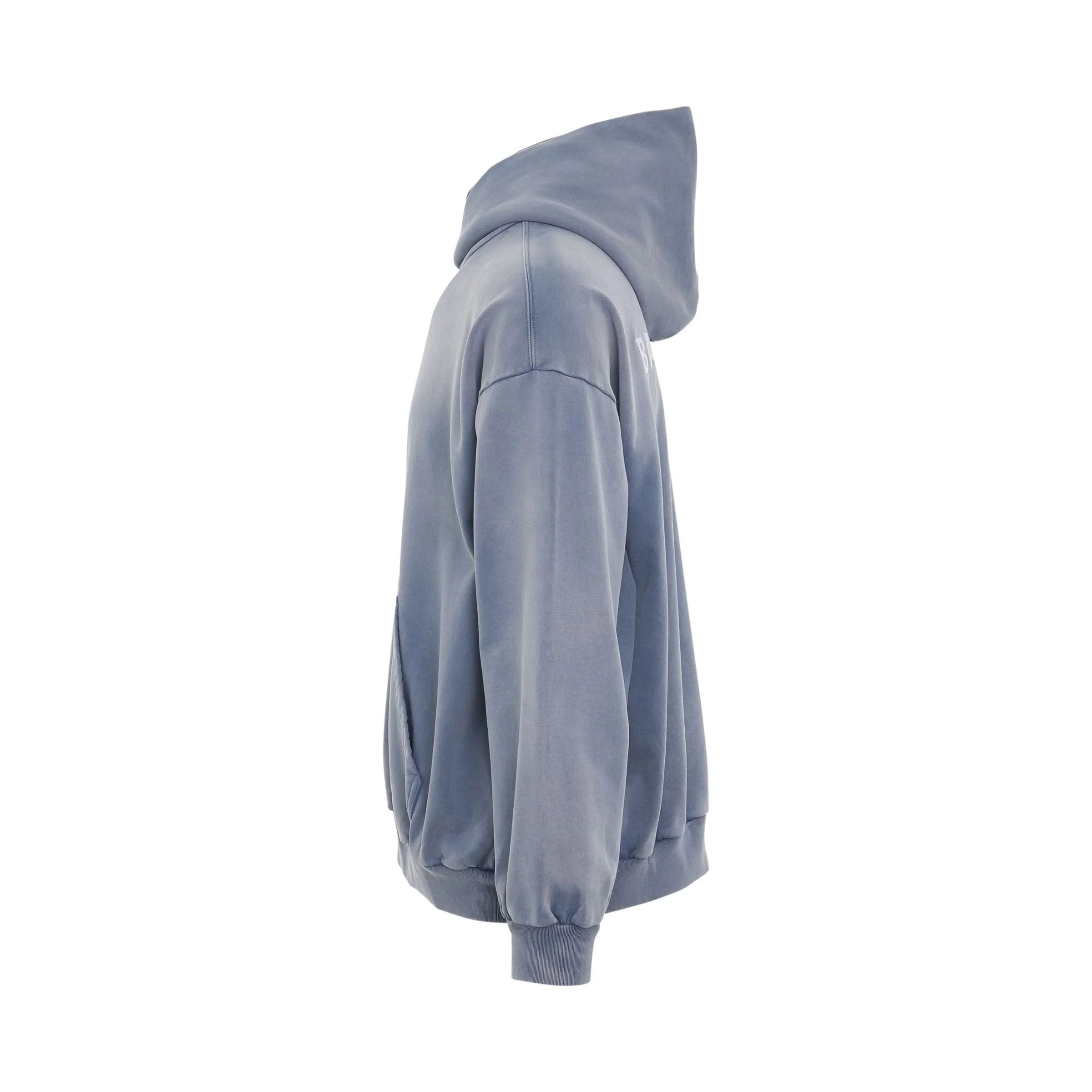 Balenciaga o1w1db10126 Back Hoodie Medium Fit in Blue Size US M / EU 48-50 / 2 - 4 Thumbnail