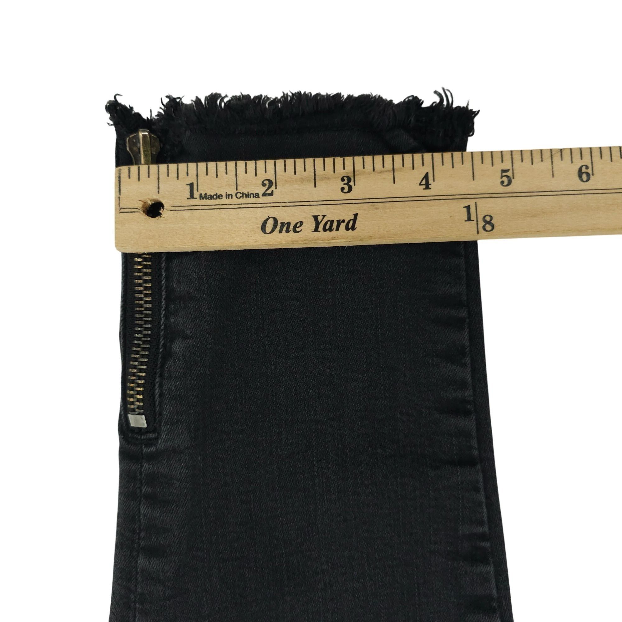 Kancan USA KanCan Ankle Zip Mid Rise Jeans Womens Size 27 Black Stretch Size 29" - 6 Thumbnail