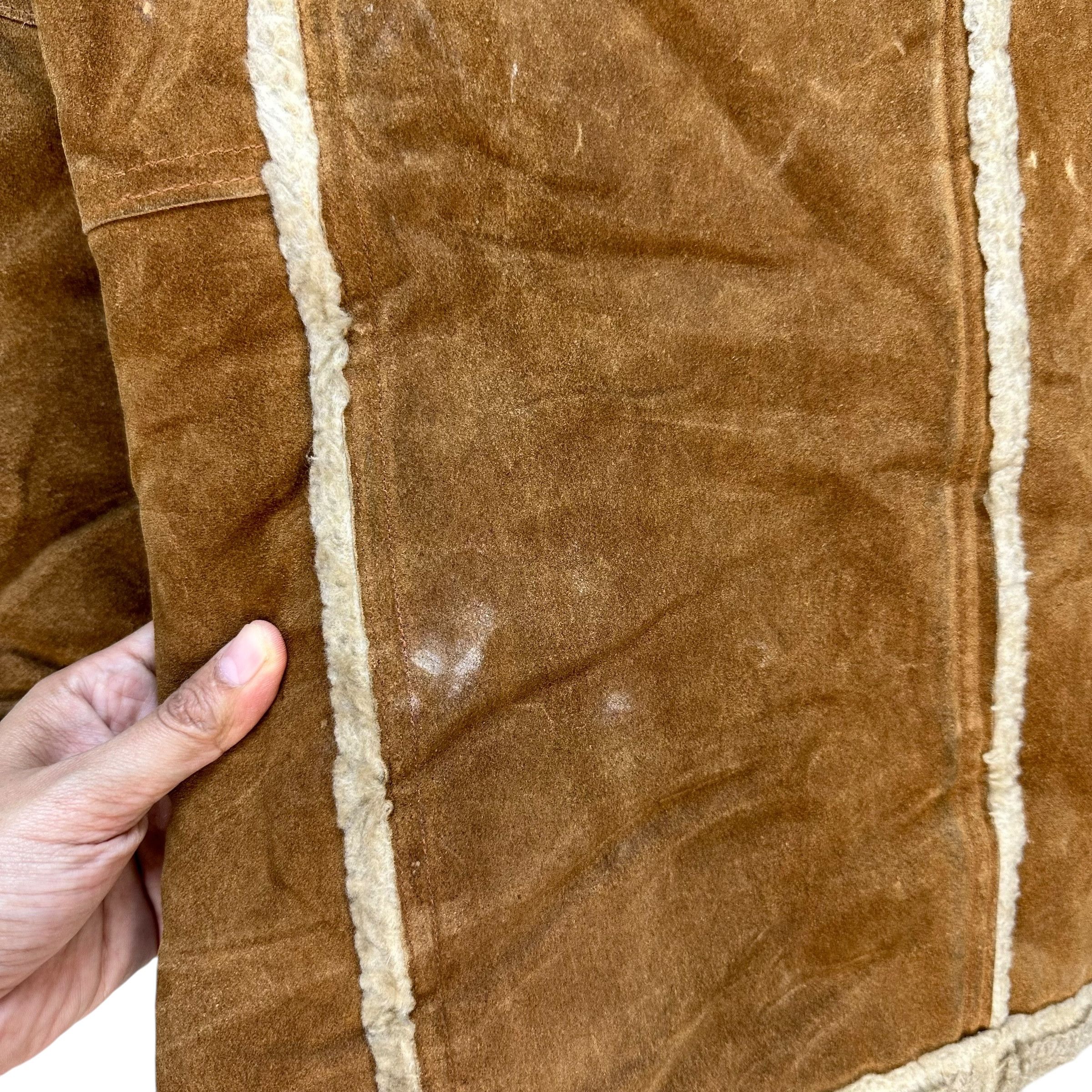Vintage Vintage GENUINE SPLIT COWHIDE Sherpa Jacket #A77-1873 Size US M / EU 48-50 / 2 - 16 Thumbnail
