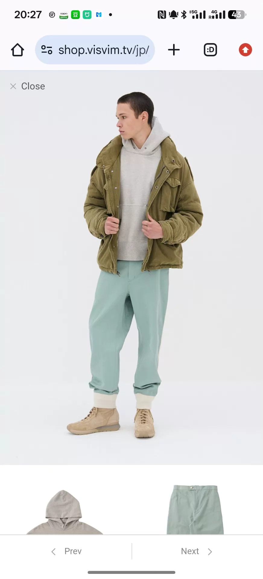 Visvim visvim 2AW Court Hoodie P.O Grey3 Slim Layering 3 Size US L / EU 52-54 / 3 - 7 Thumbnail
