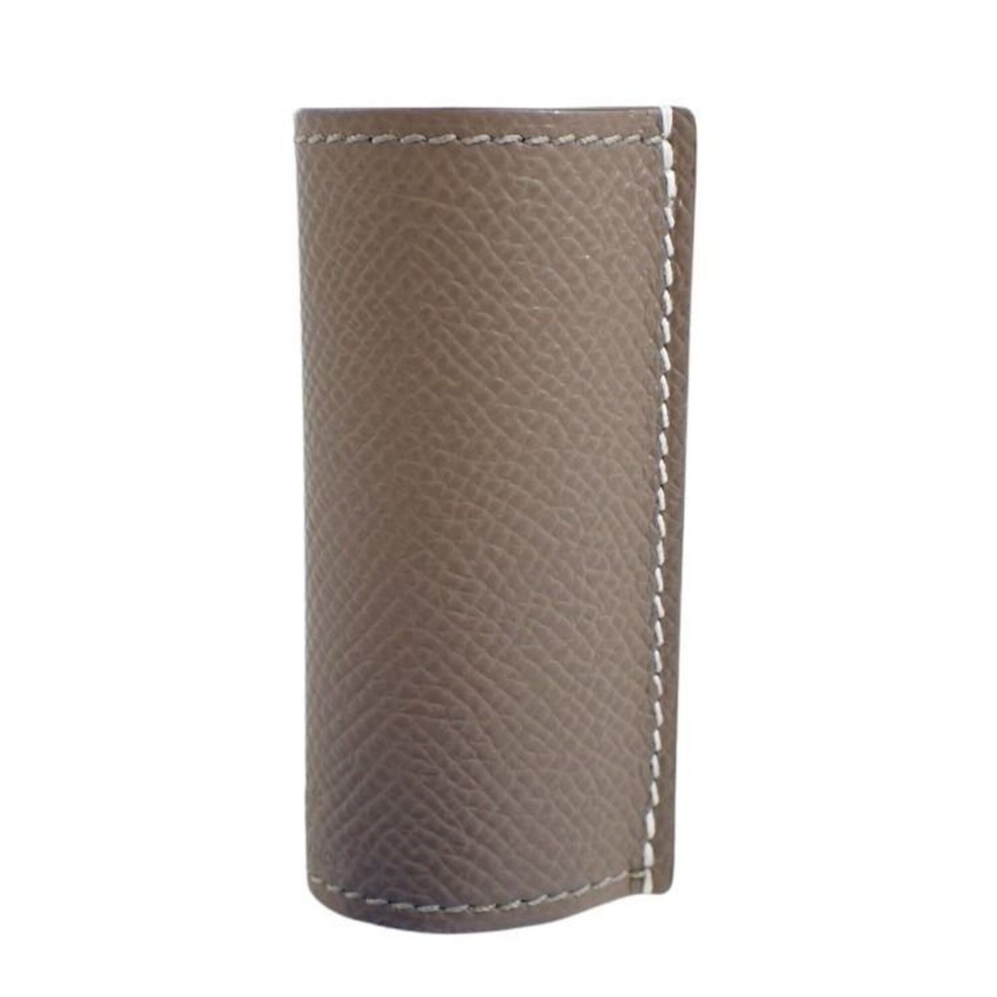 Hermes HERMES Lipstick Case Pouch Bag Etoupe Epsom Leather Women's Size ONE SIZE - 1 Thumbnail