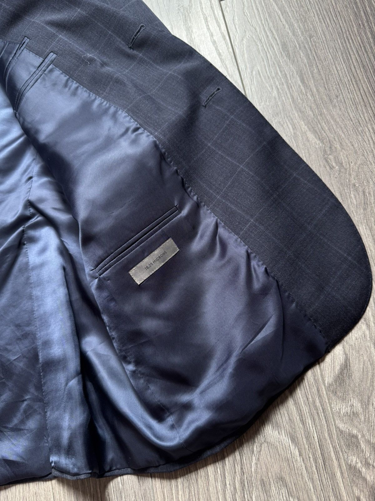 Corneliani Corneliani Dark Blue Wool Windowpane Two-Piece Suit 54R Size 54R - 4 Thumbnail