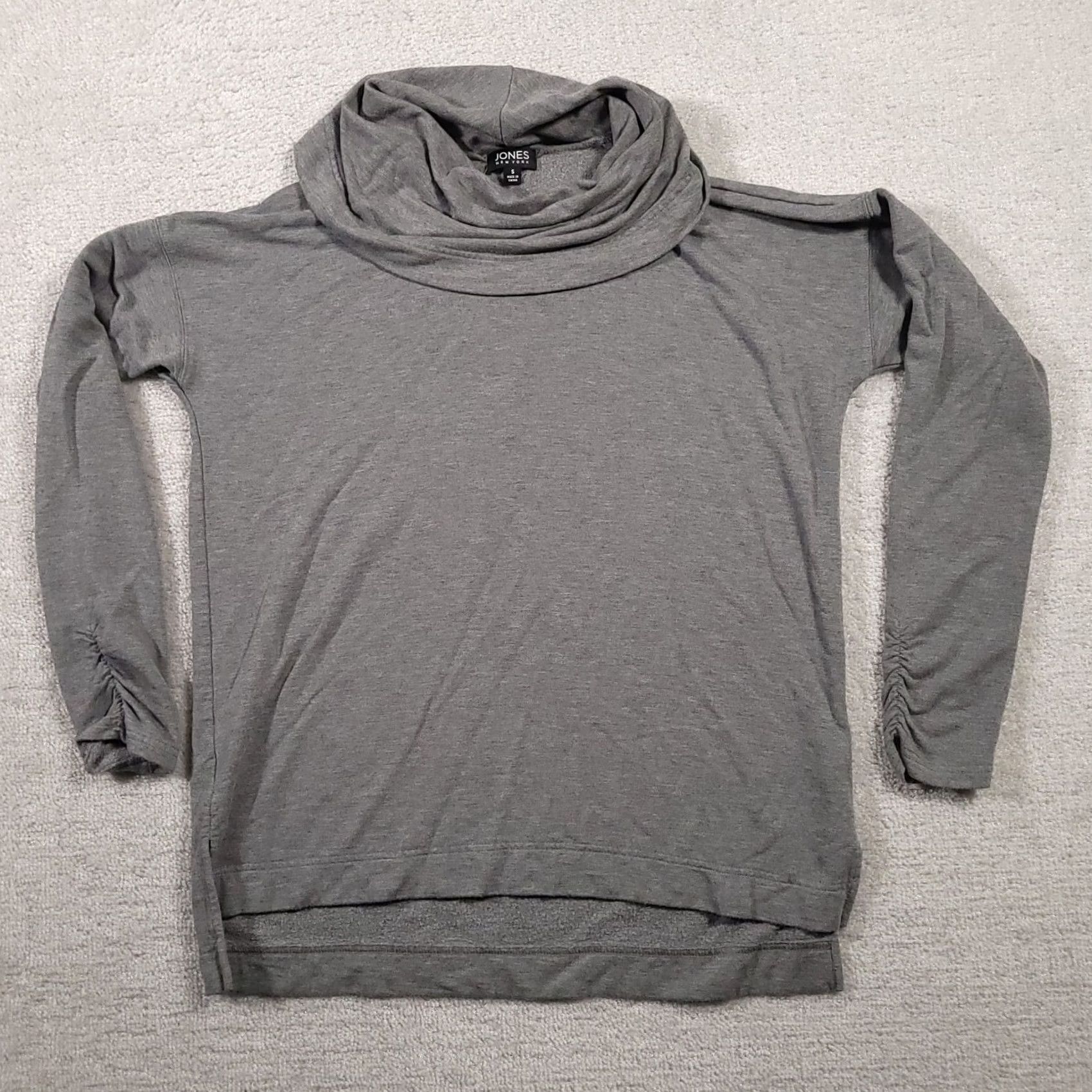 Jones New York Jones New York Sweater Women's Small Gray Cowl Neck Long Sleeve Pullover Size S / US 4 / IT 40 - 2 Thumbnail