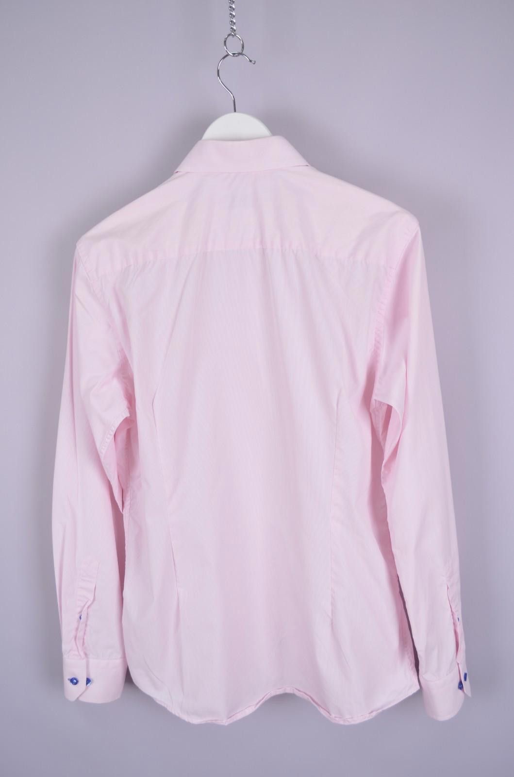 Eton Eton Mens Slim Pink Striped Dress Shirt Slim Size M (41 16) Size US M / EU 48-50 / 2 - 8 Thumbnail