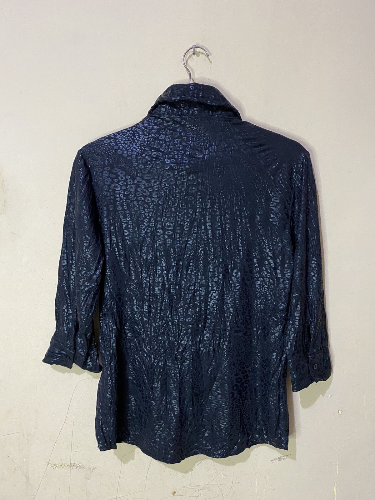 If Six Was Nine Rare 2000s Black Crobon Snakeskin Silk Button Shirt Size L / US 10 / IT 46 - 9 Thumbnail