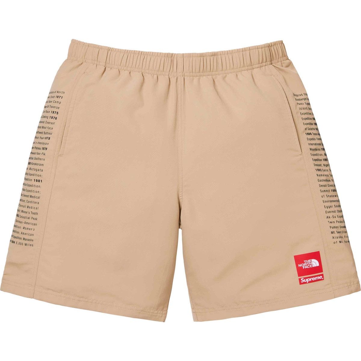 image of Supreme The North Face Nylon Short in Khaki, Men's (Size 36)