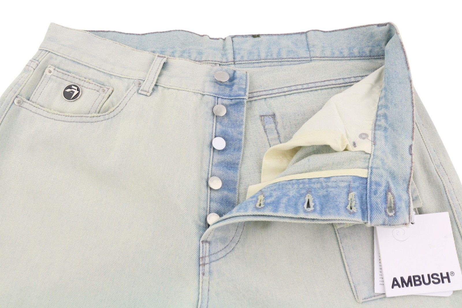 Ambush Design CARGO W32 Light Blue Faded Distress Jeans 86796 Size US 32 / EU 48 - 5 Thumbnail