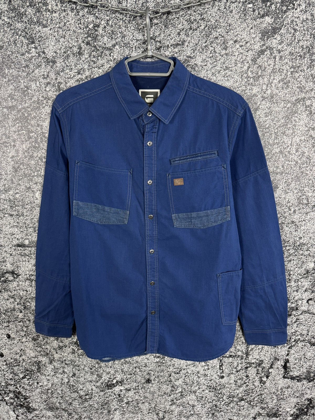 G-Star G-Star Raw Faeroes Work Mix Denim Shirt Button Up Size L Size US L / EU 52-54 / 3 - 1 Thumbnail